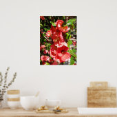 ジャポニカ(Chaenomeles japonica) ポスター (キッチン)