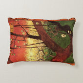 ジャポニズム：ヴィンセント・ヴァン・ゴッホの開花梅 アクセントクッション (裏面)