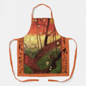 ジャポニズム:ヴィンセント・ヴァン・ゴッホの開花梅 エプロン (正面)