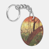 ジャポニズム:ヴィンセント・ヴァン・ゴッホの開花梅 キーホルダー (正面左)