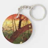 ジャポニズム:ヴィンセント・ヴァン・ゴッホの開花梅 キーホルダー (裏面)