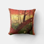 ジャポニズム：ヴィンセント・ヴァン・ゴッホの開花梅 クッション (正面)