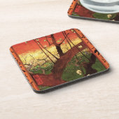 ジャポニズム：ヴィンセント・ヴァン・ゴッホの開花梅 コースター (左側)