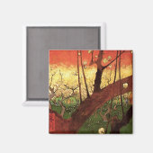 ジャポニズム:ヴィンセント・ヴァン・ゴッホの開花梅 マグネット (正面/裏面)