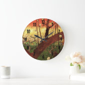 ジャポニズム：ヴィンセント・ヴァン・ゴッホの開花梅 ラージ壁時計 (ホーム)