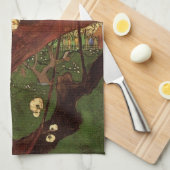 ジャポニズム: 花咲く梅の木 by ヴィンセント・ヴァン・ゴッホ キッチンタオル (四つ折り)