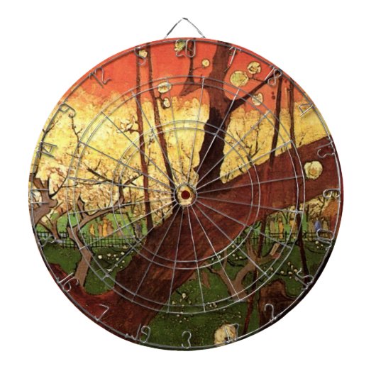 ジャポニズム: 花咲く梅の木 by ヴィンセント・ヴァン・ゴッホ ダーツボード (正面)