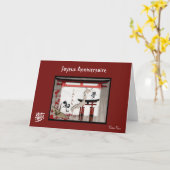 ジャポネイズの記念日を刻む カード (黄色い花)