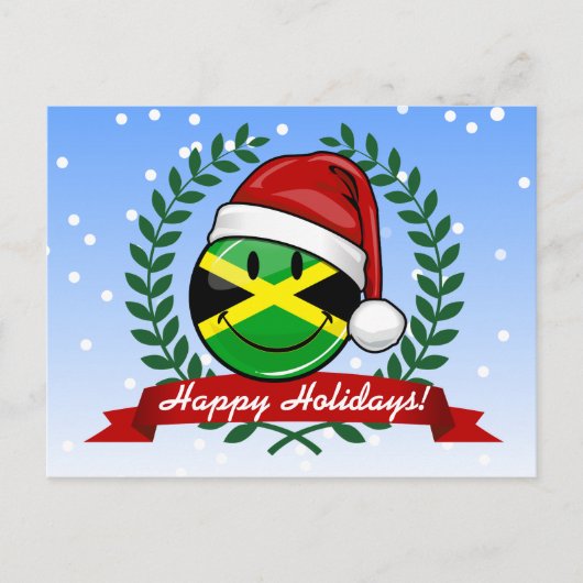 ジャマイすてきカ国旗のクリスマススタイル シーズンポストカード (正面)