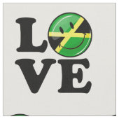 ジャマイカからの愛の笑顔 ファブリック (クローズアップ)