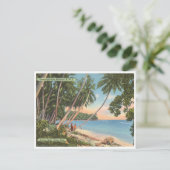 ジャマイカからの挨拶ヴィンテージビーチシーン ポストカード (スタンド正面)