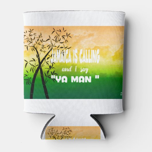 ジャマイカが電話している 缶クーラー (正面)