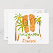 ジャマイカでの新婚旅行 ポストカード (正面/裏面)