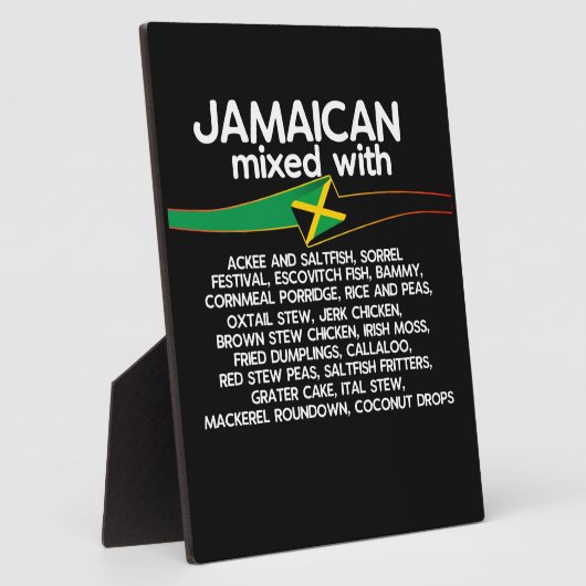 ジャマイカとジャマイカのミキシング誇りを持った フォトプラーク (側面)