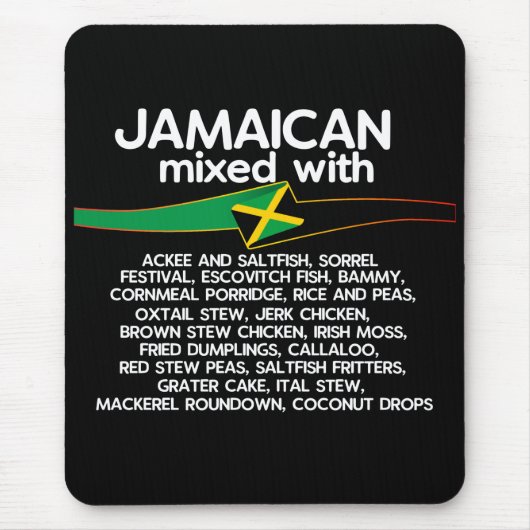 ジャマイカとジャマイカのミキシング誇りを持った マウスパッド (正面)