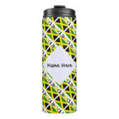 ジャマイカとジャマイカの国旗があなたの名前と並べて タンブラー (正面)