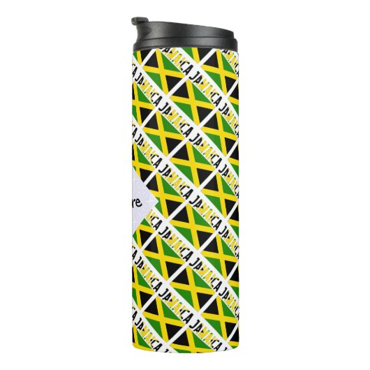 ジャマイカとジャマイカの国旗があなたの名前と並べて タンブラー (回転右)