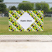 ジャマイカとジャマイカの国旗があなたの名前と並べて 横断幕 (インサイチュ)