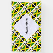 ジャマイカとジャマイカの国旗があなたの名前と並べて 横断幕 (縦)