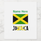ジャマイカとジャマイカ国旗のカスタマイズ商品 ワインラベル (シングルラベル)