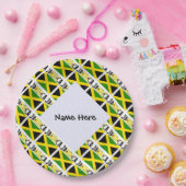 ジャマイカとジャマイカ国旗のタイルパーソナライズされた張 ペーパープレート (パーティー)