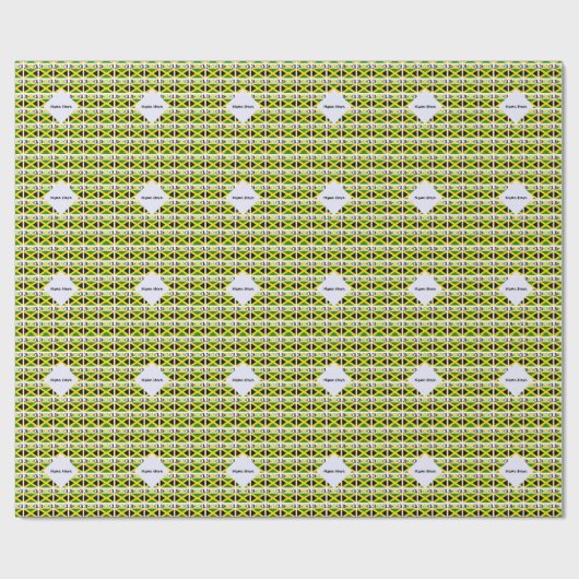 ジャマイカとジャマイカ国旗のタイルパーソナライズされた張 ラッピングペーパー (フラット)