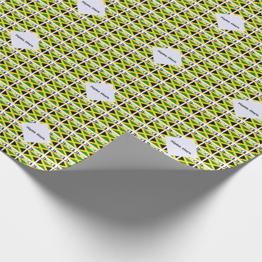 ジャマイカとジャマイカ国旗のタイルパーソナライズされた張 ラッピングペーパー (角)