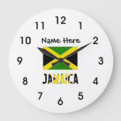 ジャマイカとジャマイカ国旗の名前 ラージ壁時計 (正面)