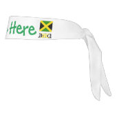 ジャマイカとジャマイカ国旗の緑の個人用設定 タイヘッドバンド (回転90)