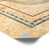 ジャマイカとナショナルヒーローの地図 ポスター (角)