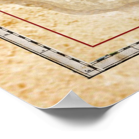 ジャマイカとナショナルヒーローの地図 ポスター (角)