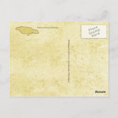 ジャマイカとナショナルヒーローの地図 ポストカード (裏面)