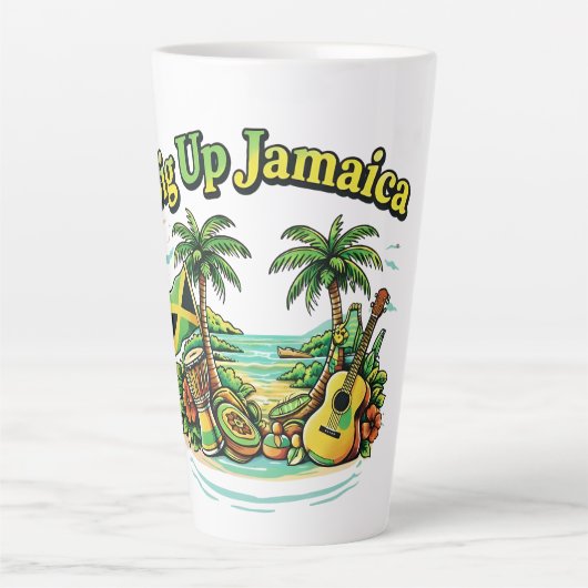 ジャマイカに敬意を カフェラテマグ (正面)