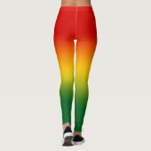 ジャマイカのカラフルなレギンスの赤い黄色緑 レギンス (裏面)