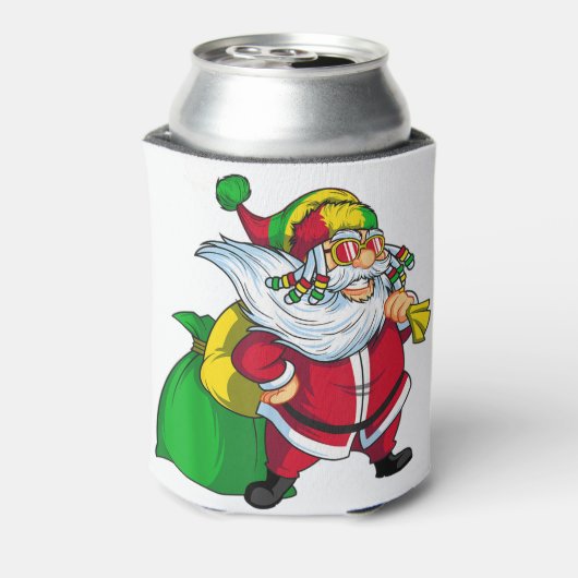 ジャマイカのクリスマスラスタサンタクロスラスタファリアン.p 缶クーラー (缶裏面)