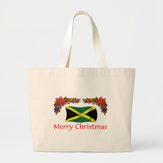 ジャマイカのクリスマス ラージトートバッグ (正面)