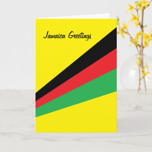 ジャマイカのグリーティングカード カード (黄色い花)