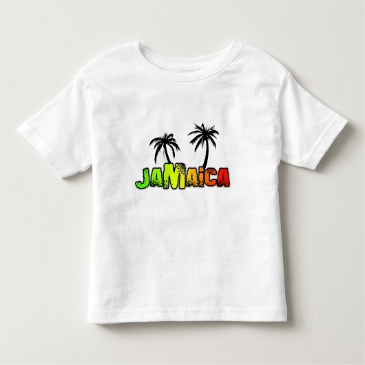 ジャマイカのココナッツの木の子Tシャツ トドラーTシャツ (正面)