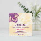 ジャマイカのハイビスカスの行先の招待状 招待状 (スタンド正面)