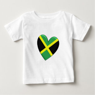ジャマイカのハートの旗 ベビーTシャツ