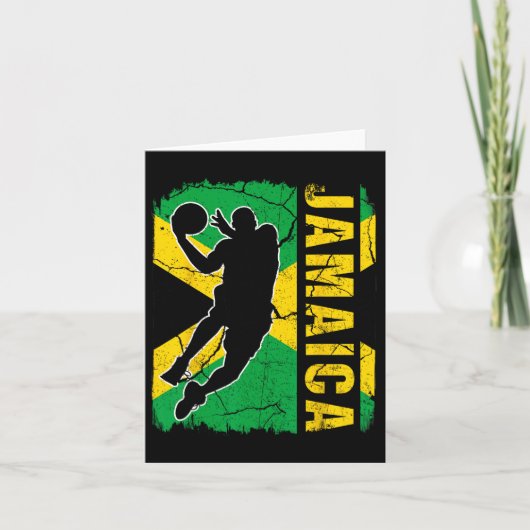 ジャマイカのバスケットボール選手 ジャマイカの国旗 バスケットボール カード (正面)