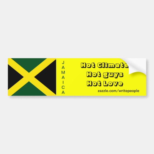 ジャマイカのバンパー・ステッカーの熱い男たち バンパーステッカー (正面)