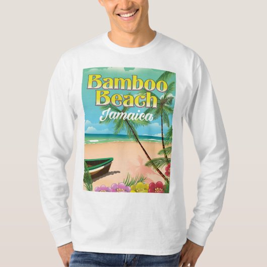 ジャマイカのバンブービーチ Tシャツ (正面)