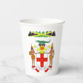 ジャマイカのフラッグコートアーム紙カップ 紙コップ (裏面)