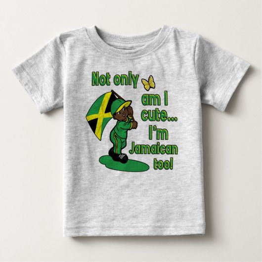 ジャマイカのベビーのデザイン ベビーTシャツ (正面)