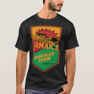 ジャマイカのボブスレーカッコいいドチームランニングクラシックズTシー Tシャツ