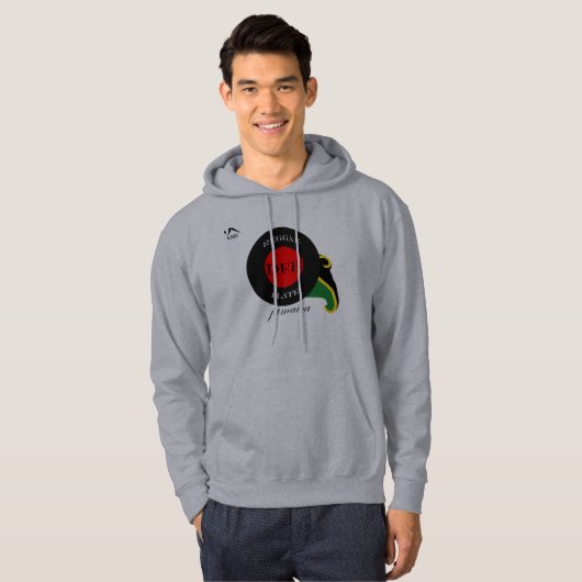 ジャマイカのレゲエのダビングのプレートのフード付きスウェットシャツのスエットシャツ パーカ (正面フル)