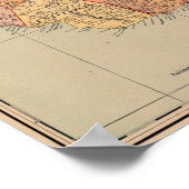 ジャマイカのヴィンテージ地図 ポスター (角)