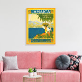 ジャマイカのヴィンテージ旅行ポスター キャンバスプリント (インサイチュ (リビング))