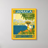 ジャマイカのヴィンテージ旅行ポスター キャンバスプリント (正面)